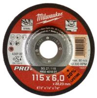 Шлифовальный диск по металлу SG 27/115х6 PRO+ 1шт MILWAUKEE 4932451501