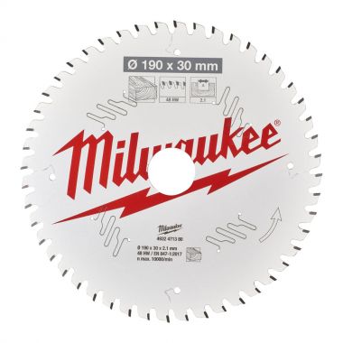 Пильный диск MILWAUKEE для циркулярной пилы по дереву 190x30x2,1x48 4932471380 ― MILWAUKEE