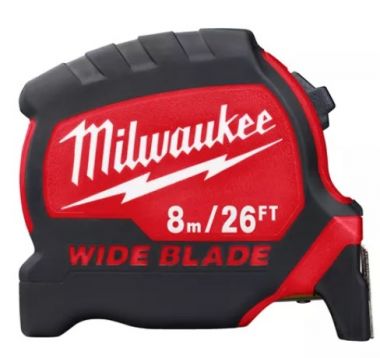 Рулетка MILWAUKEE Премиум с широким полотном 8м-26фт (футовая) 4932471818 ― MILWAUKEE