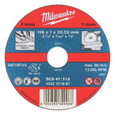 Отрезные диски по металлу SCS 41 MILWAUKEE 4932371903 ― MILWAUKEE