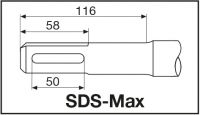 Бур SDS-Max с 4-мя режущими кромками MILWAUKEE 4932352750