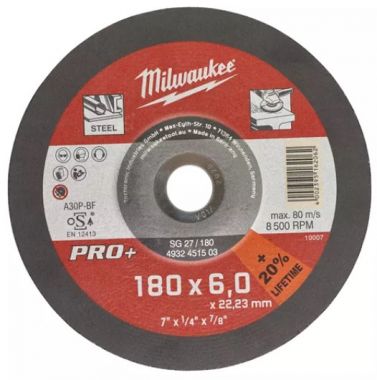 Шлифовальный диск по металлу SG 27/180x6 PRO MILWAUKEE 4932451503 ― MILWAUKEE