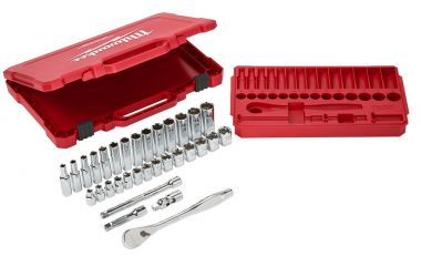 Набор метрических головок с воротком 3/8" MILWAUKEE (32 пр) 4932464945 ― MILWAUKEE