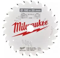 Пильный диск MILWAUKEE для циркулярной пилы по дереву 160x20x2,2x24 4932471290