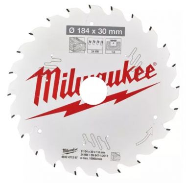 Пильный диск MILWAUKEE для циркулярной пилы по дереву 184x30x1,6x24 4932471297 ― MILWAUKEE