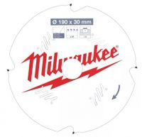 Пильный диск MILWAUKEE для циркулярной пилы по фиброцементу 190x30x1,8x4 4932471304