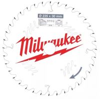 Пильный диск MILWAUKEE для циркулярной пилы по дереву 235x30x2,4x36 4932471306