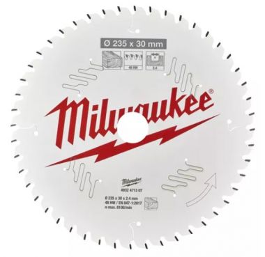 Пильный диск MILWAUKEE для циркулярной пилы по дереву 235x30x2,4x48 4932471307 ― MILWAUKEE