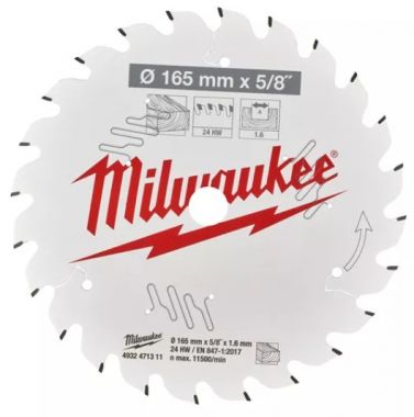 Пильный диск MILWAUKEE для циркулярной пилы по дереву 165x15.87x1.6x24 4932471311 ― MILWAUKEE