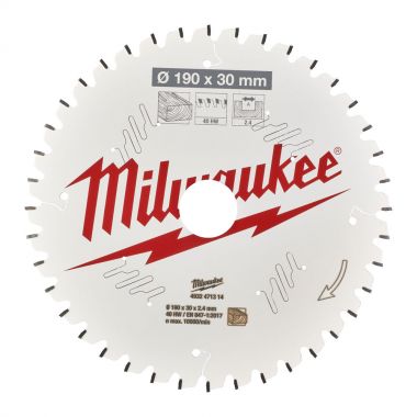 Пильный диск MILWAUKEE для торцовочной пилы по дереву 190x30x2,4x40 4932471314 ― MILWAUKEE