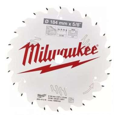 Пильный диск MILWAUKEE для циркулярной пилы по дереву 184x5/8x1,6x24 4932471378 ― MILWAUKEE