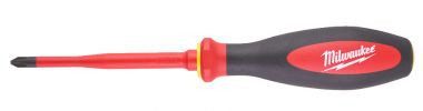 Отвертка MILWAUKEE изолированная тонкая VDE PH2x100 4932471449 ― MILWAUKEE