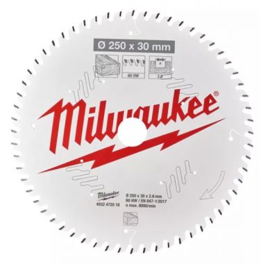 Пильный диск MILWAUKEE для торцовочной пилы по дереву 250x30x2,8x60 4932472016 ― MILWAUKEE