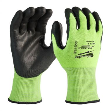 Перчатки сигнальные MILWAUKEE Hi-Vis Cut Level 3 Gloves 9/L 4932478132 ― MILWAUKEE