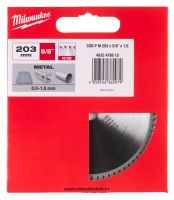 Пильный диск MILWAUKEE для циркулярной пилы по металлу 203x5/8"x1,6x70 4932478815