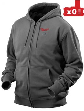 СНЯТО С ПРОИЗВОДСТВА Толстовка с электроподогревом MILWAUKEE M12 HH GREY-0 (M) 4933451272 ― MILWAUKEE