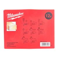 Фрезы для кромочного фрезера набор 12ед. хвост. 8мм в кейсе MILWAUKEE 4932451668