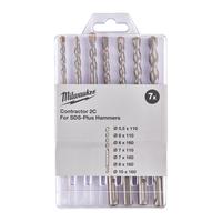 Бур SDS+ двухлезвийный MILWAUKEE SDS+ Contractor SET - 7 pc EU 4932471245