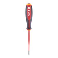 Отвертка диэлектрическая VDE SL 0.6x3.5 x100 трехгранная рукоятка MILWAUKEE 4932478714