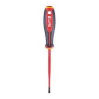 Отвертка диэлектрическая VDE SL 1.0x5.5 x125 трехгранная рукоятка MILWAUKEE 4932478716