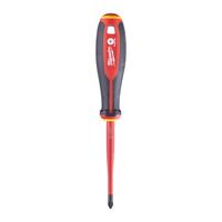 Отвертка диэлектрическая VDE PH2 x100 трехгранная рукоятка MILWAUKEE 4932478722