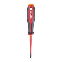 Отвертка диэлектрическая VDE PH/SL1 x80 трехгранная рукоятка MILWAUKEE 4932478733