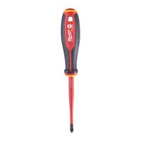 Отвертка диэлектрическая VDE PZ/SL2 x100 трехгранная рукоятка MILWAUKEE 4932478736