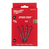 Сверла самовтягивающие SPEED FEED™ набор 4ед. (13/16/20/25мм) MILWAUKEE 4932479477