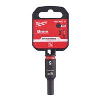 Головка 1/4" ударная удлиненная SHOCKWAVE™ 5мм MILWAUKEE 4932480253