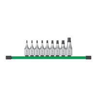 Головки 1/2" TORX набор 9ед. на планке (T20-T60) MILWAUKEE 4932480822