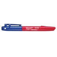 Маркер тонкий Синий INKZALL™ для стройплощадки (заказ кратно 36шт.) MILWAUKEE 4932492126
