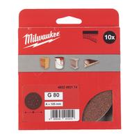 Шлиф. круг 125/8 отв. H&L зерно 80 (10 шт/уп) MILWAUKEE 4932492174