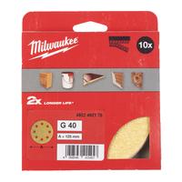 Шлиф. круг высокопроизв. 125/8 отв. H&L зерно 40 (10 шт/уп) MILWAUKEE 4932492178