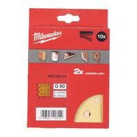 Шлиф. лист высокопроизв. HP 115x107/10 отв. H&L зерно 80 (10 шт/уп) MILWAUKEE 4932492244