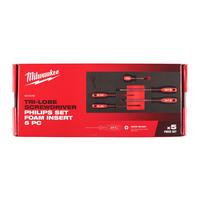 Отвертки PH набор 5ед. в ложементе (PH0 x75, PH1 x100, PH2 x125, PH3 x150, PH2 x45) MILWAUKEE 4932492393