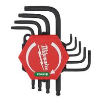 Ключи L-образные TORX короткие в футляре T8-T40 (9ед/наб) MILWAUKEE 4932492703