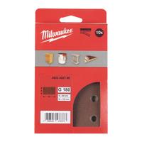 Шлиф. бумага 80x133/8 отв. H&L зерно 180 (10 шт/уп) MILWAUKEE 4932492766