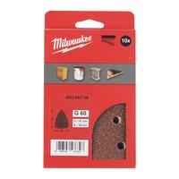 Шлиф. лист дельта 100x147мм / 7 отв. H&L зерн. 60 (10 шт/уп) MILWAUKEE 4932492768