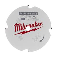 Диск пильный по фиброцементу для циркулярной пилы 165x5/8"x1.8x4 +10° D MILWAUKEE 4932493217