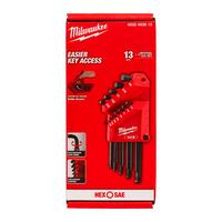Ключи L-образные HEX в футляре дюймовые с шаром .050"-3/8" (13ед/наб) MILWAUKEE 4932493615