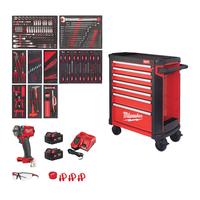 Укомплектованная стальная тележка с 7 ящиками 78 см Premium MILWAUKEE Filled 30" / 78 CM 7-Drawer Steel Storage Rolling Cabinet UK Premium Version 4932498186