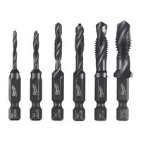 Метчики-сверла HSS-G хвост. 1/4" HEX набор 6 ед. (M3-M10) MILWAUKEE 4932498267