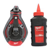 Шнур широкий разметочный на катушке с красным мелом MILWAUKEE 4932498391