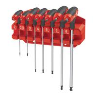 7PC HexKey Wrenches+ComfortGrip Set+Rack MILWAUKEE 4932498677