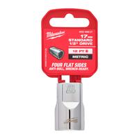 Головка торцевая метрическая стандартная 12-гранная с приводом 1/2'' MILWAUKEE 1/2'' Drive Metric Standard 12-Point Socket - 17mm 4932498827