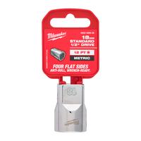 Головка торцевая метрическая стандартная 12-гранная с приводом 1/2'' MILWAUKEE 1/2'' Drive Metric Standard 12-Point Socket - 18mm 4932498828
