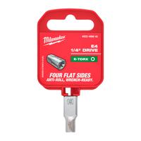Головка торцевая под наружный Torx с приводом 1/4'' MILWAUKEE 1/4'' Drive E4 External Torx Socket 4932498846