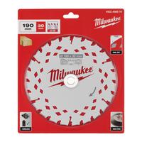 Диск пильный по древесине для циркулярной пилы 190x30x1.8x24 +15° ATB MILWAUKEE 4932498976