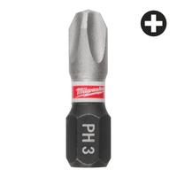 Бита ударная Shockwave Phillips MILWAUKEE S/Bit ShW PH3 25mm - 3 pc 4932500354