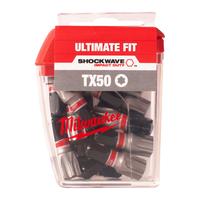 Бита ударная Shockwave Torx MILWAUKEE S/Bit ShW TX50 25mm - 3 pc 4932500368